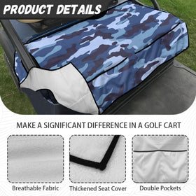 Universal fit for most two-person golf carts with armrests.
