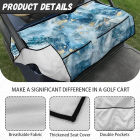 Knextrepoy blue marble seat cover material resists wear and enhances interior look.