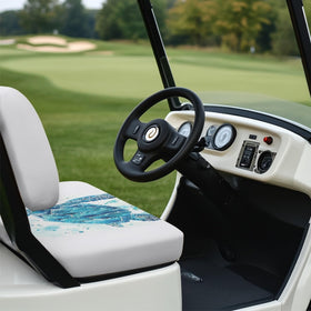 Knextrepoy Blue Sea Turtle universal fit golf cart seat cover set
