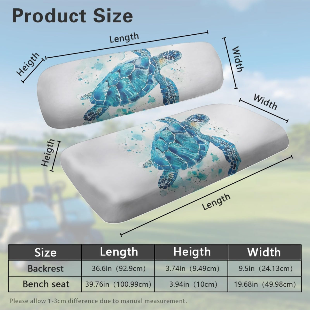 Knextrepoy Blue Sea Turtle protective shield against dust and sweat