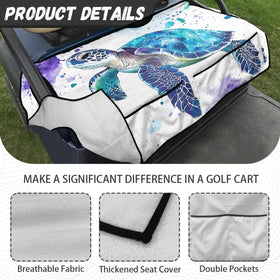 Knextrepoy Blue Sea Turtle seat cover all-year protection for warmth or dryness