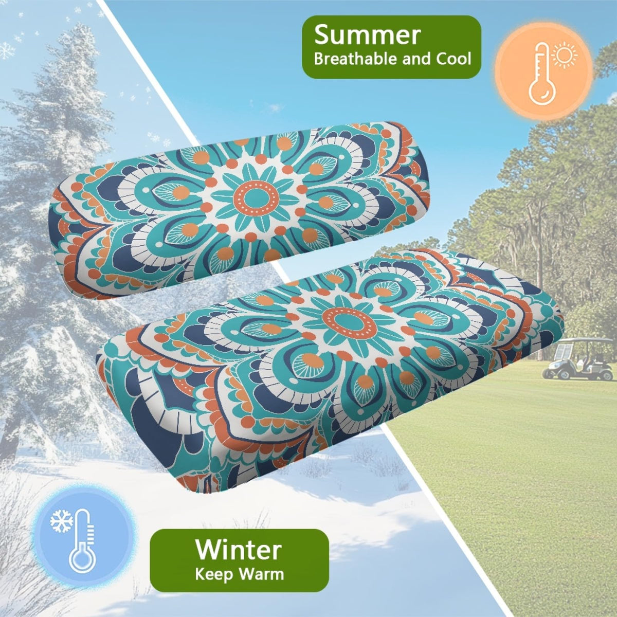 Knextrepoy Boho Flower Blossom pattern detail enhances exterior
