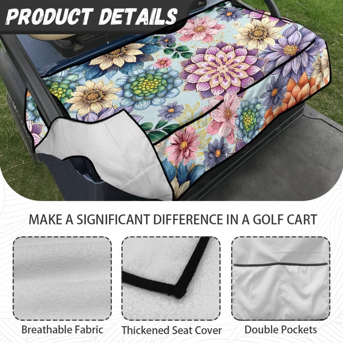 All-season protection concept from Knextrepoy Boho Flowers seat cover