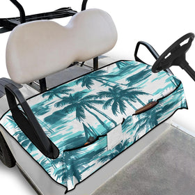 Knextrepoy coconut tree seat cover on a golf cart for secure, comfortable seating.