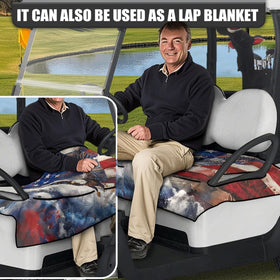 Knextrepoy Eagle club car blanket with four pockets keeps small items organized