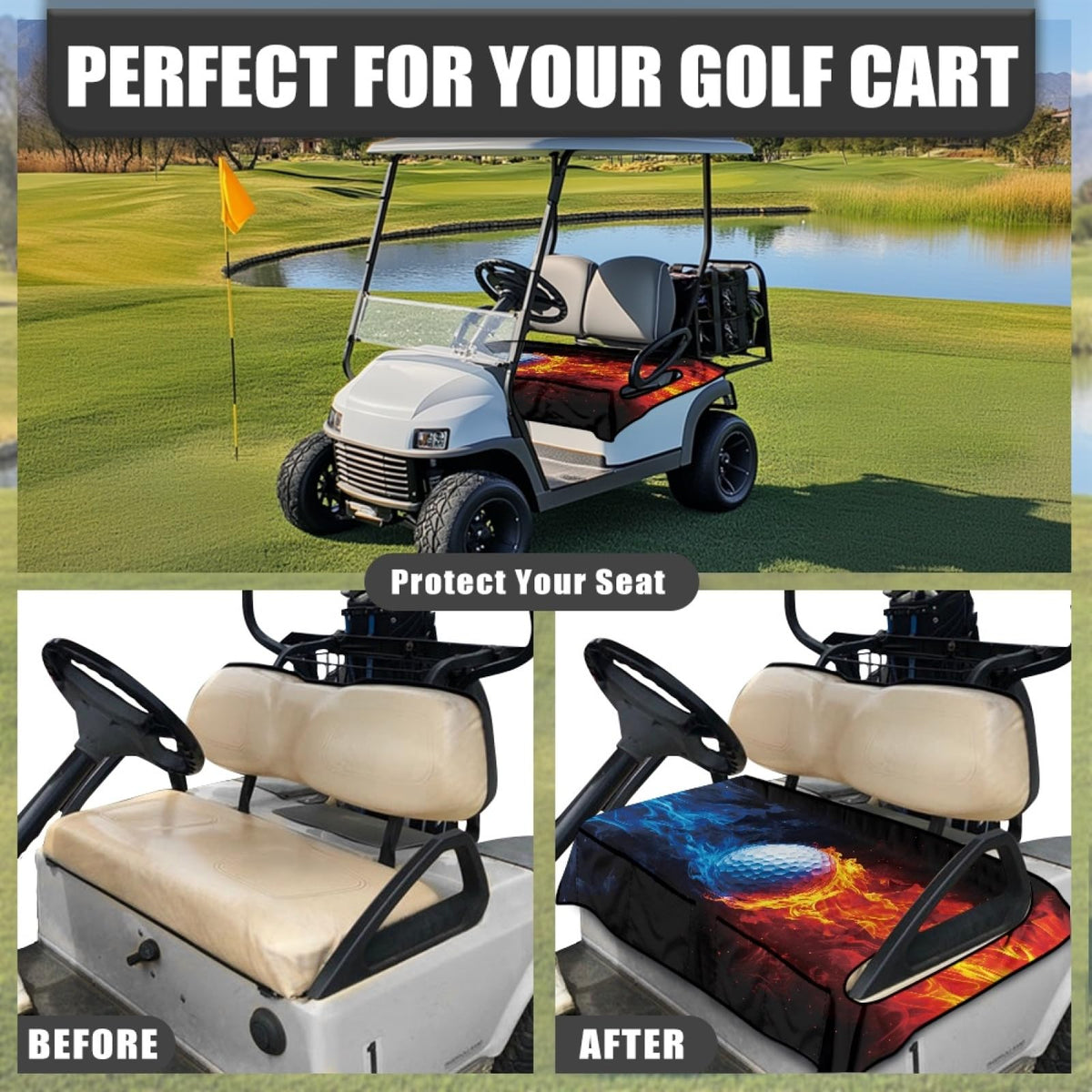 Knextrepoy Fire seat cover with easy install for quick setup