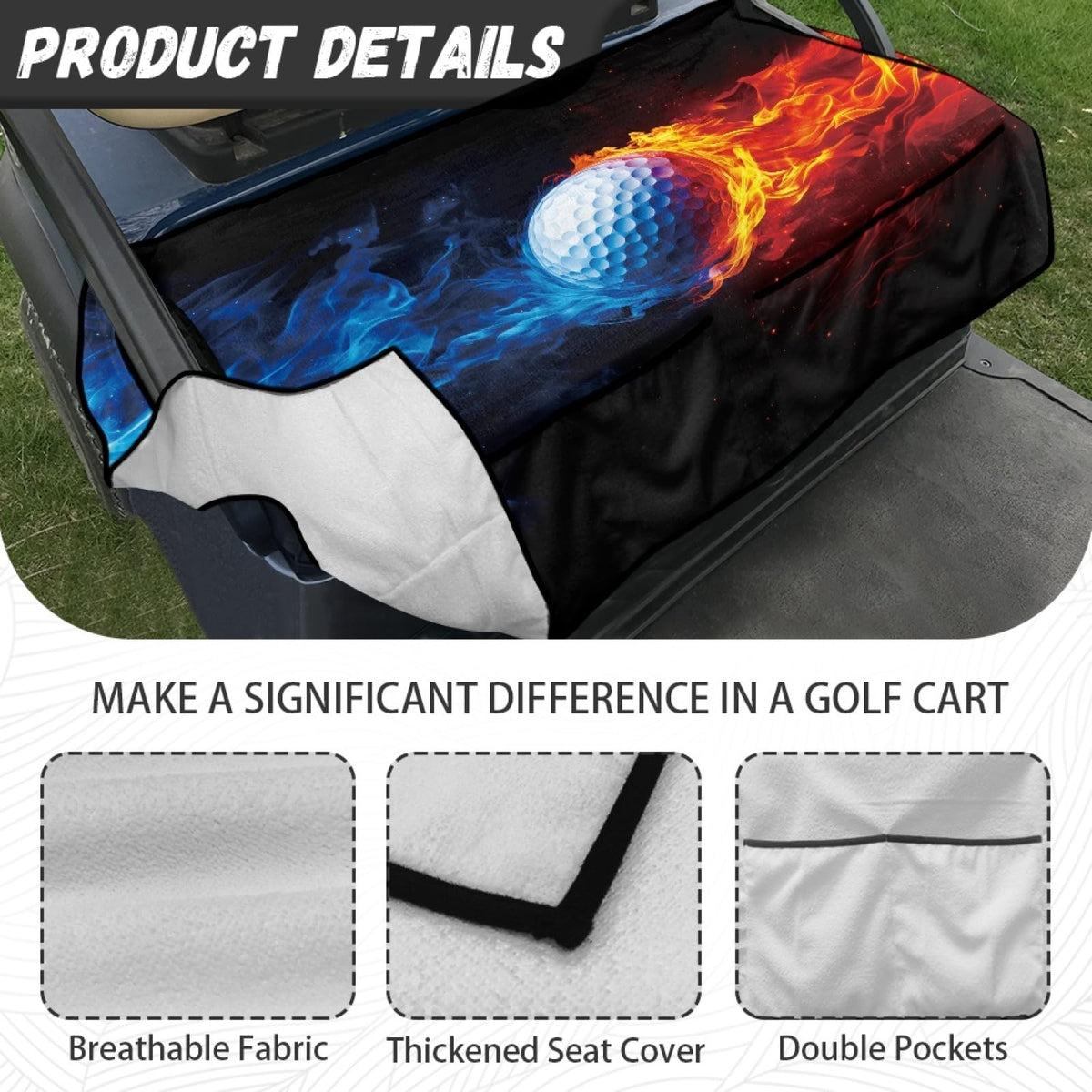 Knextrepoy Fire machine-washable seat cover for fast cleaning and refresh