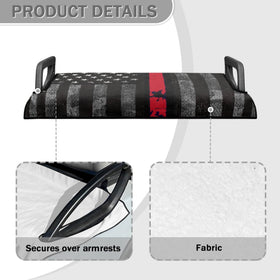 Knextrepoy firefighter flags seat cover universal fit for two-person carts.