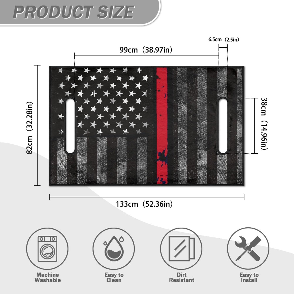 Knextrepoy firefighter flags seat cover vibrant patterns upgrade cart style.