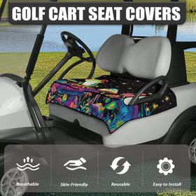 Seat cover with four front pockets keeping items organized