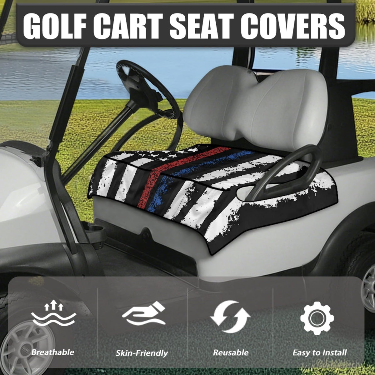 Knextrepoy seat cover with four front pockets keeps essentials within easy reach during rides.