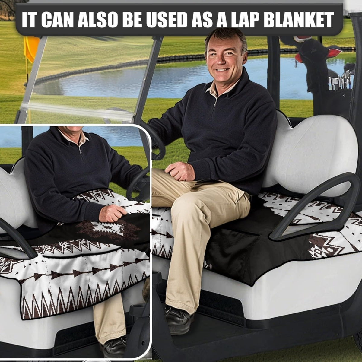 Four-pocket storage seat cover by Knextrepoy keeps essentials organized.