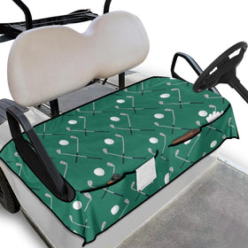 Knextrepoy golf ball print seat cover with pockets keeps essentials organized.