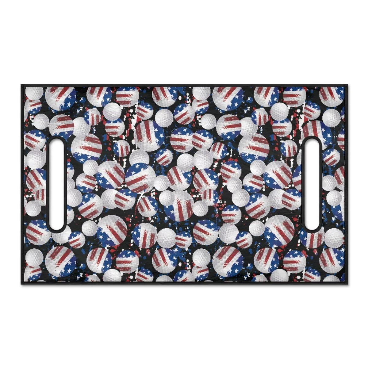 Knextrepoy golf ball print seat cover side view fits two-person carts securely