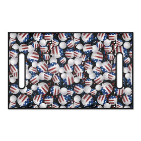 Knextrepoy golf ball print seat cover side view fits two-person carts securely