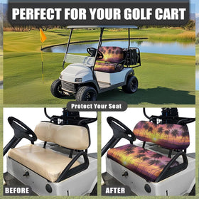 Knextrepoy bench seat cover for golf cart shields from sweat and dirt.