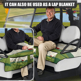 Knextrepoy easy-install seat cover fits two-seat carts in one step.
