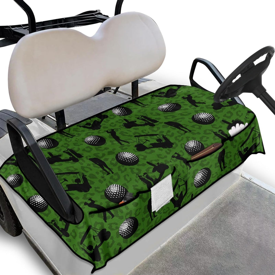 Knextrepoy golf cart seat cover with pockets keeps essentials organized.