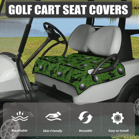 Knextrepoy universal two-person seat cover fits most golf carts.