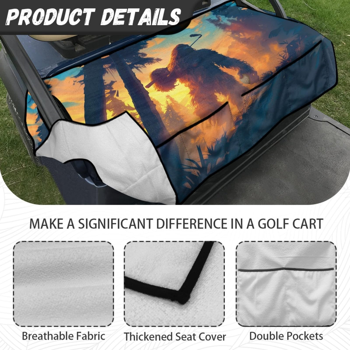 Knextrepoy Gorilla seat cover features easy one-step installation for quick setup.