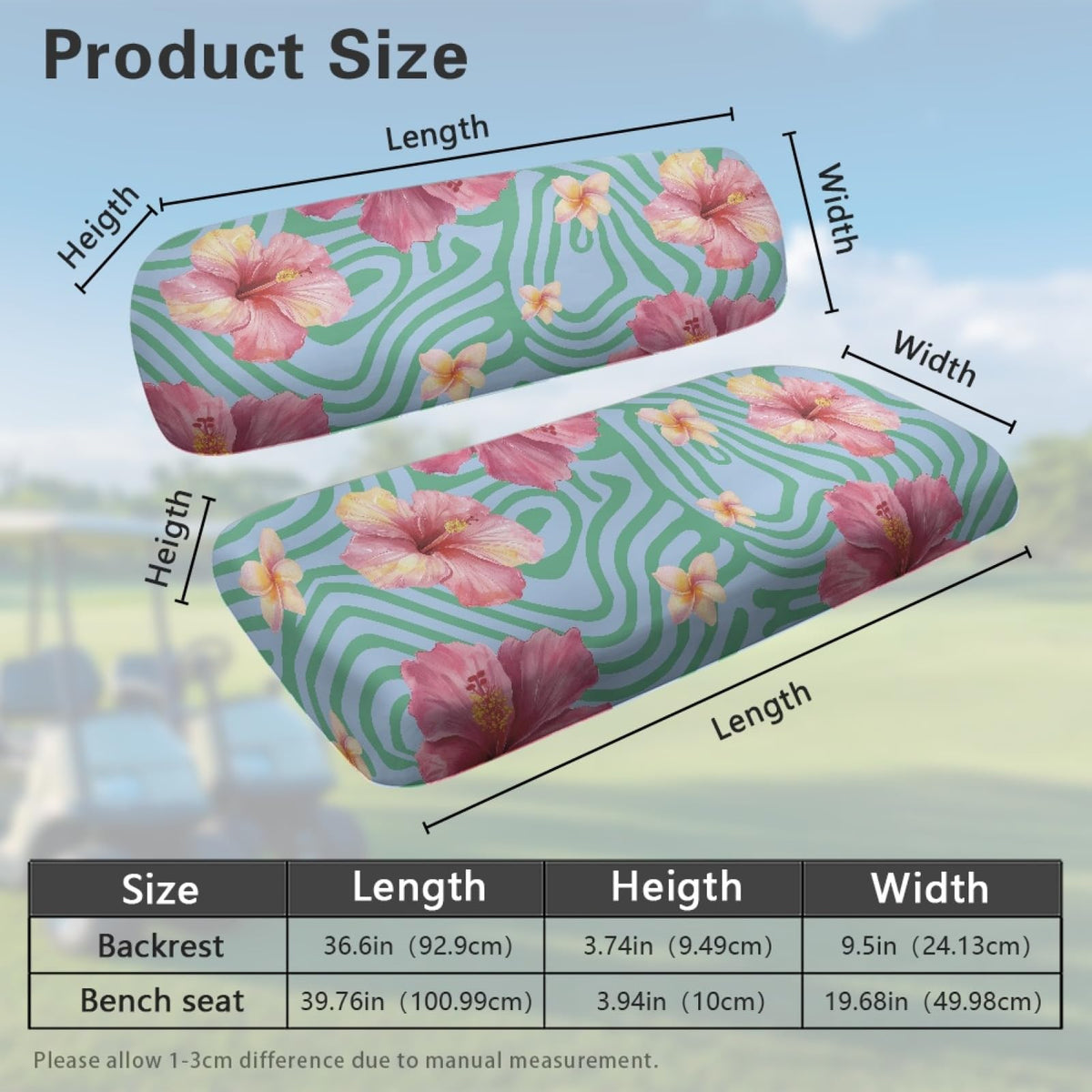 Knextrepoy Hibiscus gift-ready golf cart accessory in packaging