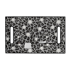 Knextrepoy leopard print seat cover with storage pockets for sunglasses and towels