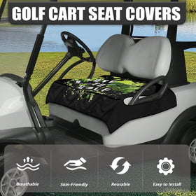 Knextrepoy Love to Golf seat cover green back seat, keeps cart tidy.