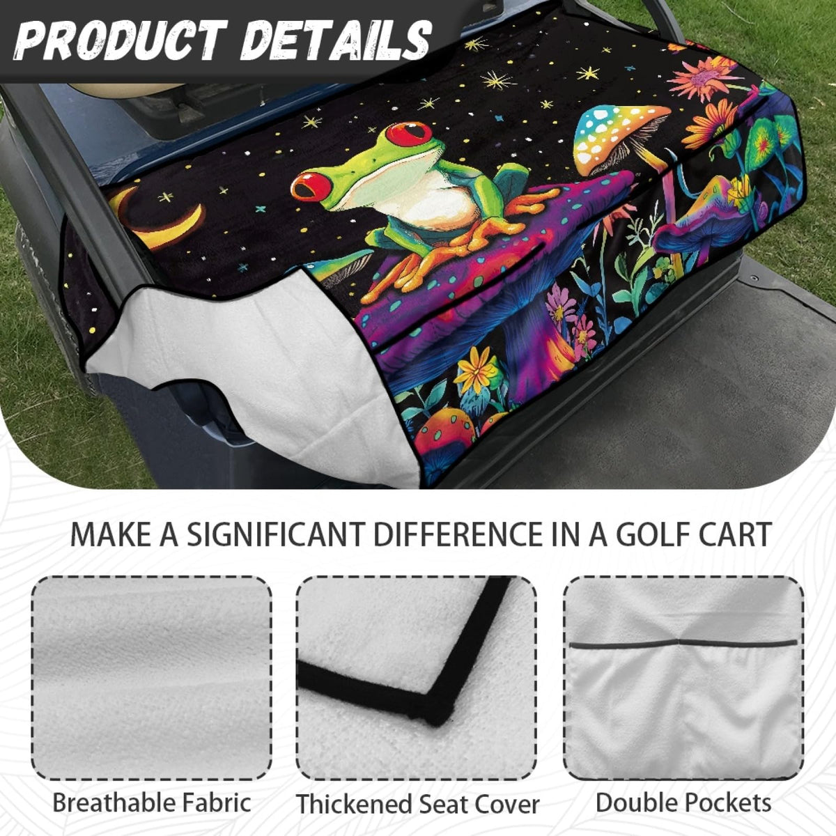 One step install demonstration on a golf cart seat
