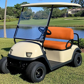 Knextrepoy orange bench seat cover protects and refreshes the golf cart bench