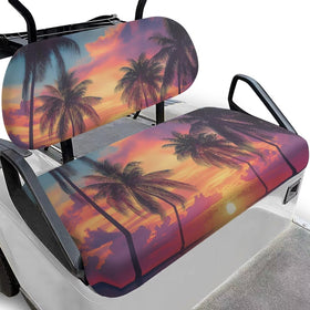 Knextrepoy palm tree backrest cover guards against dust and wear on golf carts