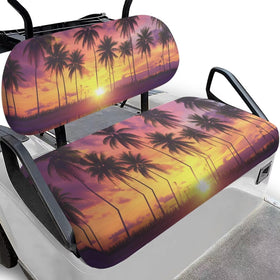Knextrepoy palm tree sunset seat covers for 2 seats add tropical style and seat protection.