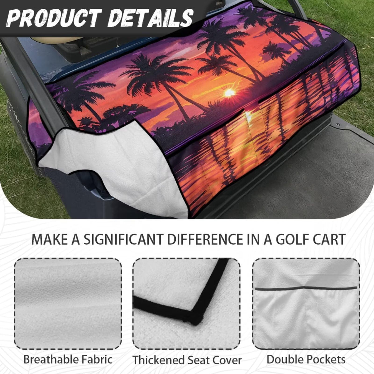 Knextrepoy purple palm tree anti-slip design for stable seating during rides.