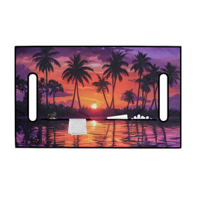 Knextrepoy purple palm tree easy installation over seat with pre-cut holes.