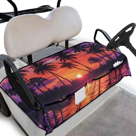 Knextrepoy purple palm tree front-seat cover keeps the seat clean and comfortable.