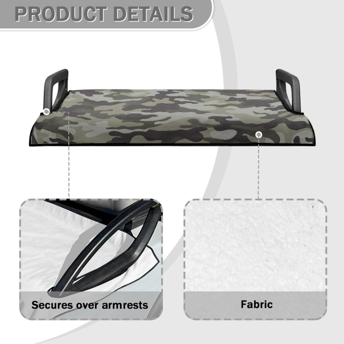 Knextrepoy soft quilted polyester seat cover adds warmth and protection.