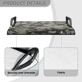 Knextrepoy soft quilted polyester seat cover adds warmth and protection.
