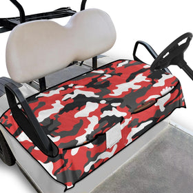 Knextrepoy red camo seat cover with pockets protects seats and keeps essentials handy.