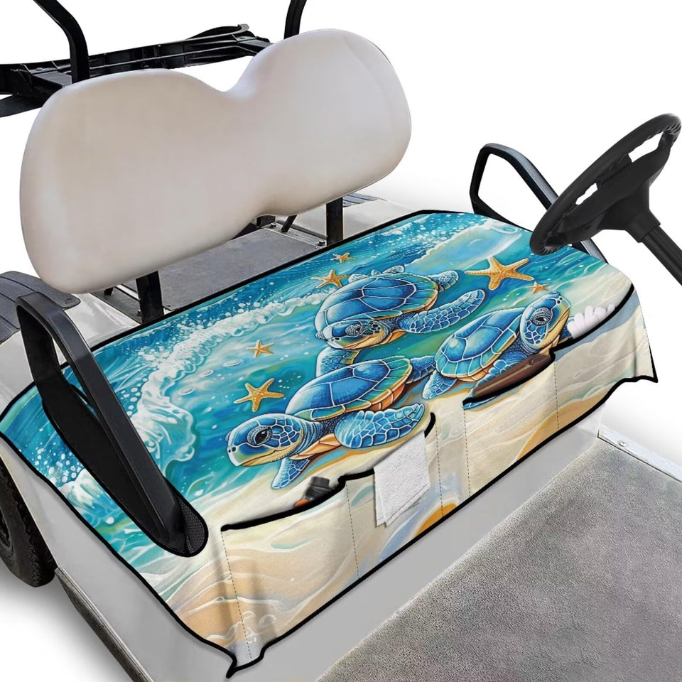 Knextrepoy sea turtle seat cover with four pockets keeps essentials organized.