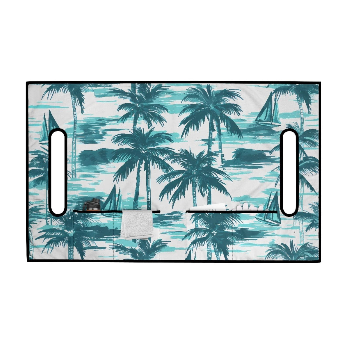 Knextrepoy seaside seat blanket with pockets keeps essentials organized.