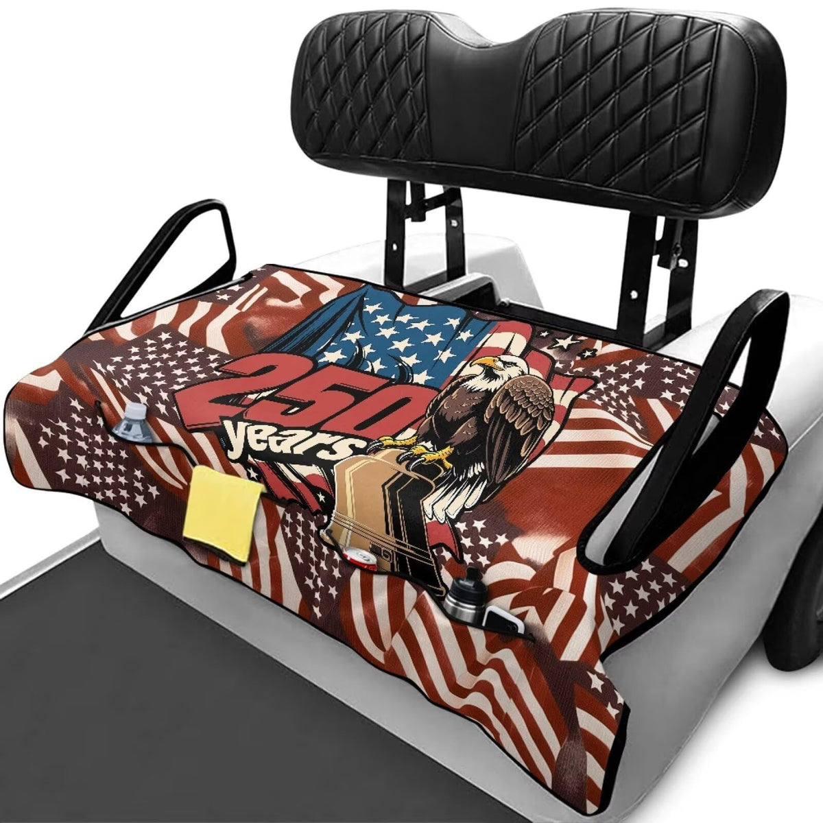 Knextrepoy seat blanket with pockets keeps sunglasses and gear organized during rounds