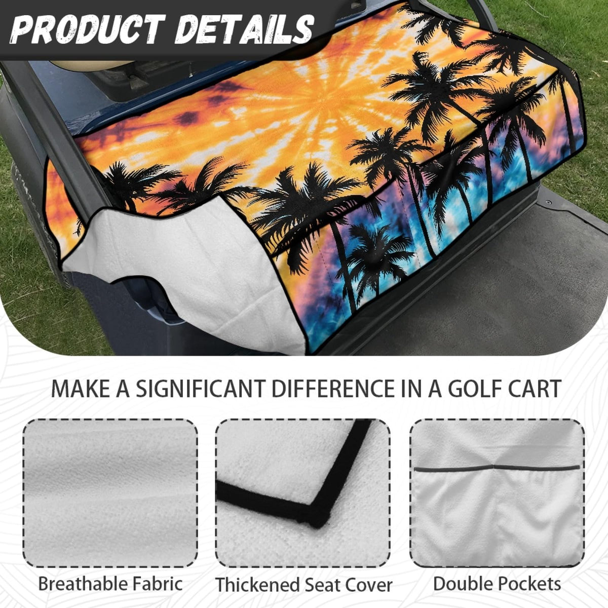 Knextrepoy all-season protection for golf cart seats in various weather