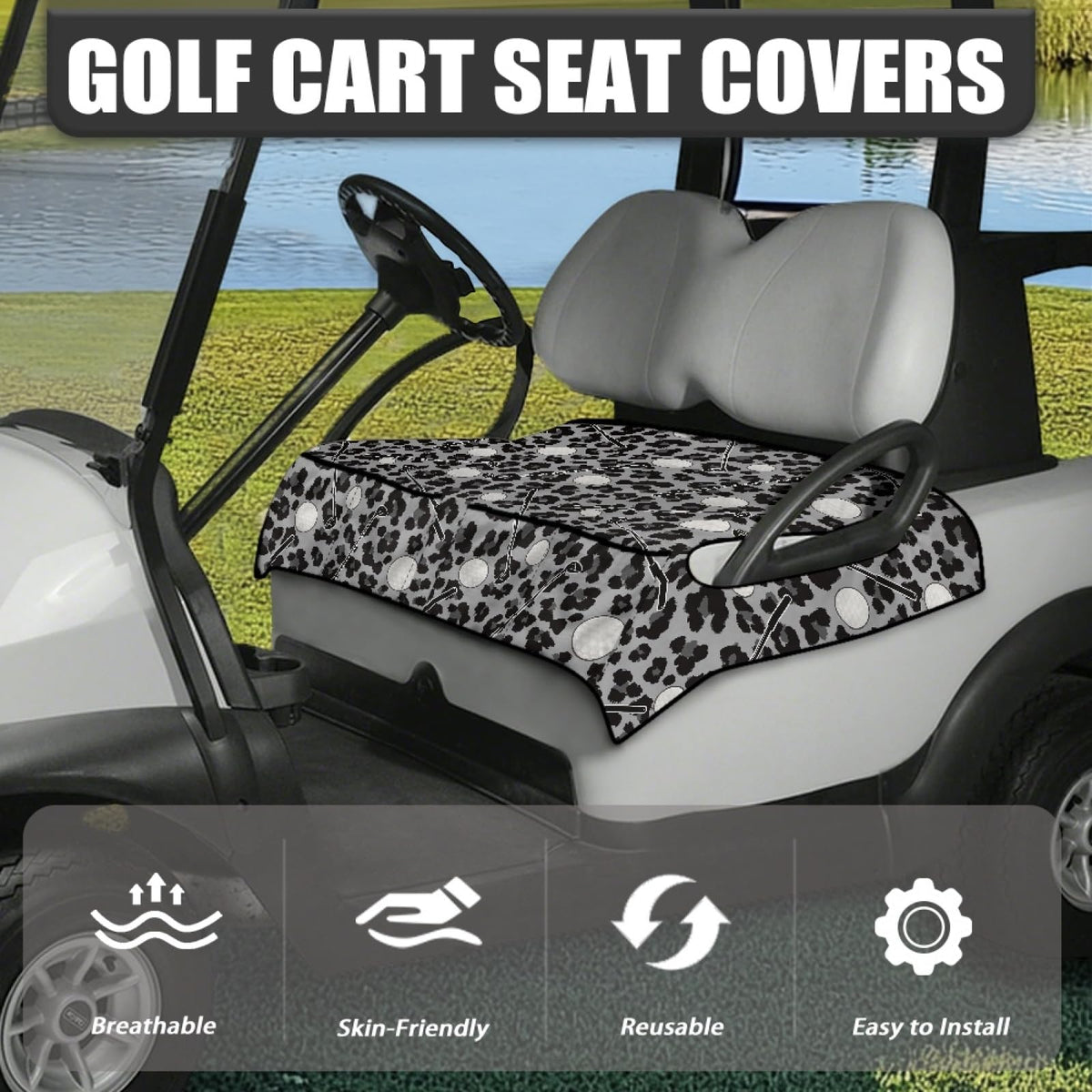 Knextrepoy knit fabric seat cover close up shows soft breathable material.