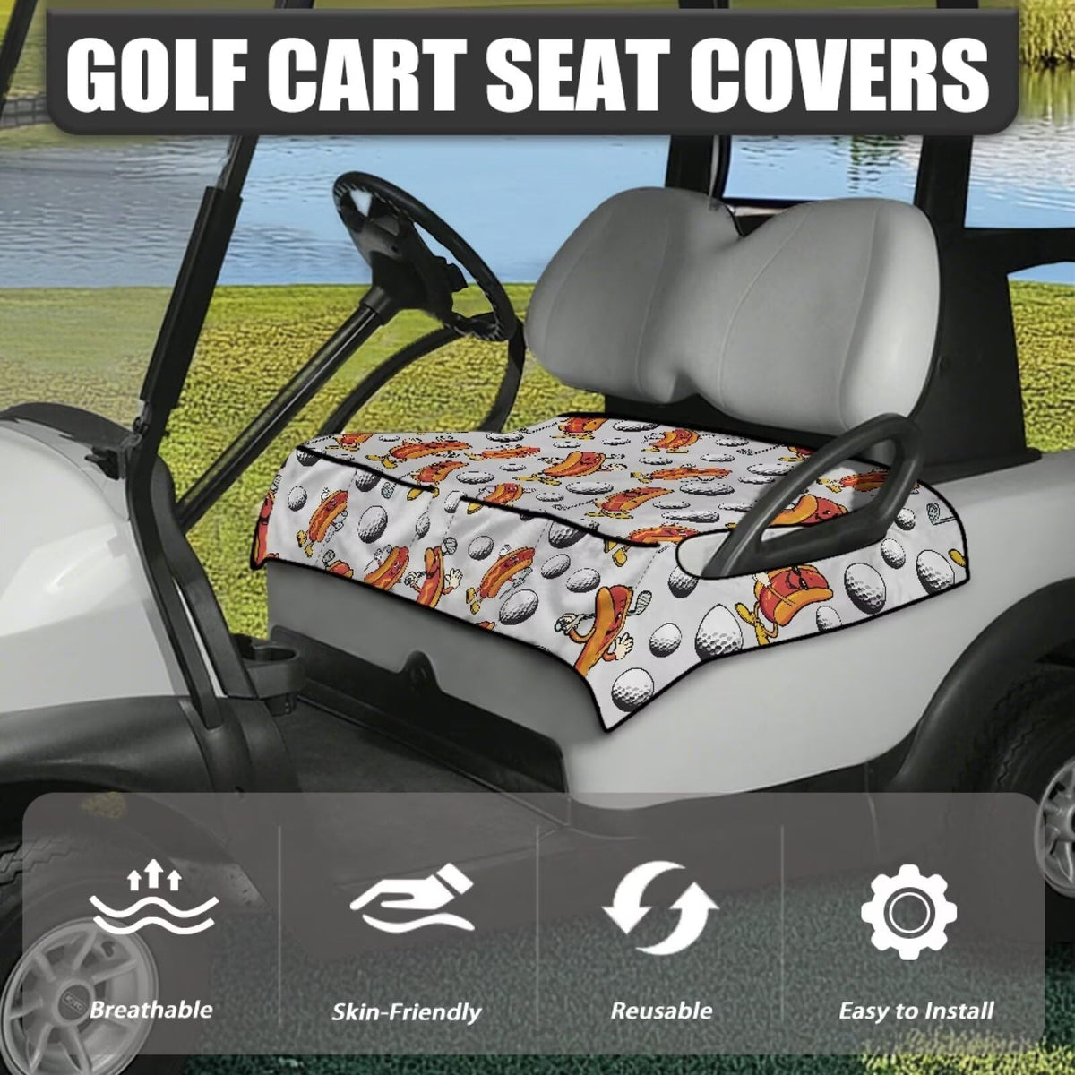 Knextrepoy seat cover pocket detail with four front pockets