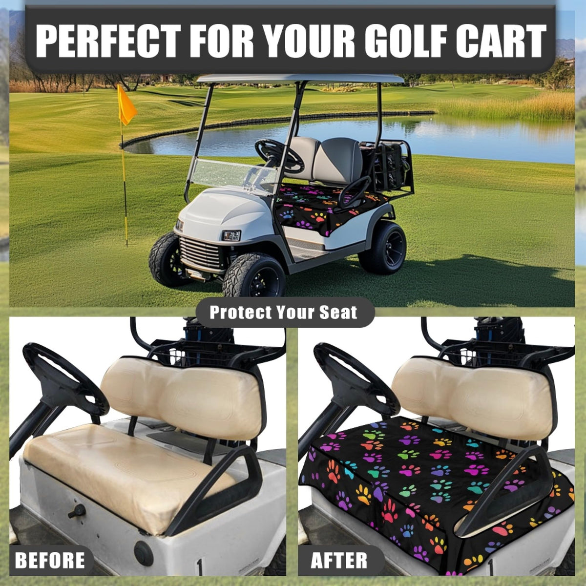 Knextrepoy seat cover featuring four pockets for organized gear.