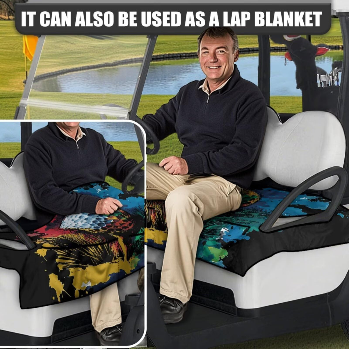 Knextrepoy seat cover provides warm seating in cool weather and dries after rain