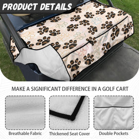 Knextrepoy seat cover with front pockets for sunglasses and water bottle organization.