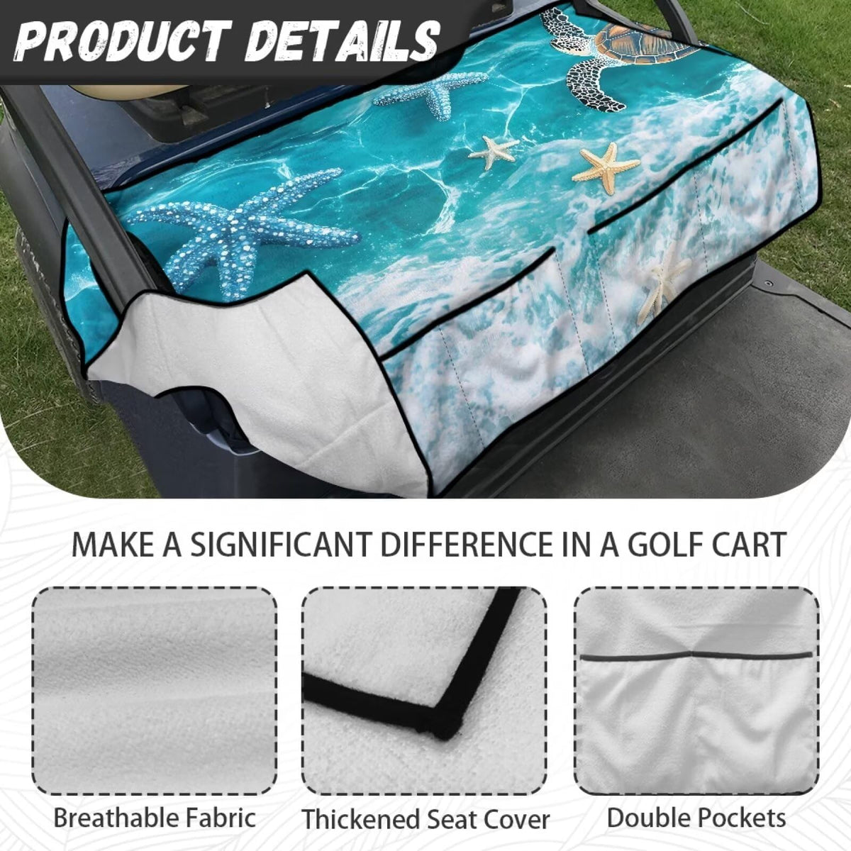 Knextrepoy Starfish Turtle cover highlights four pockets for organizing essentials.