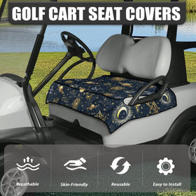 Knextrepoy universal two‑person seat cover fitting most carts with armrests.
