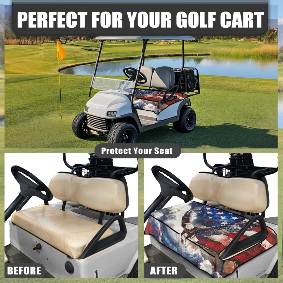 Knextrepoy universal fit covers most two-seat golf carts securely