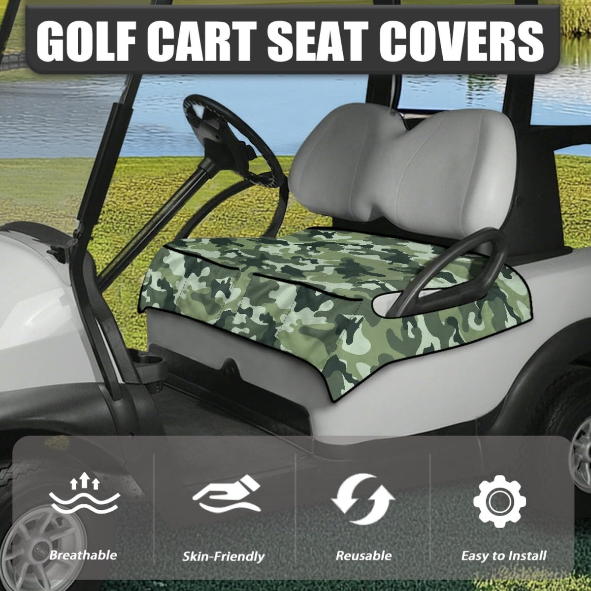 Knextrepoy universal fit covers most two-seat golf carts for Club Car and similar models.